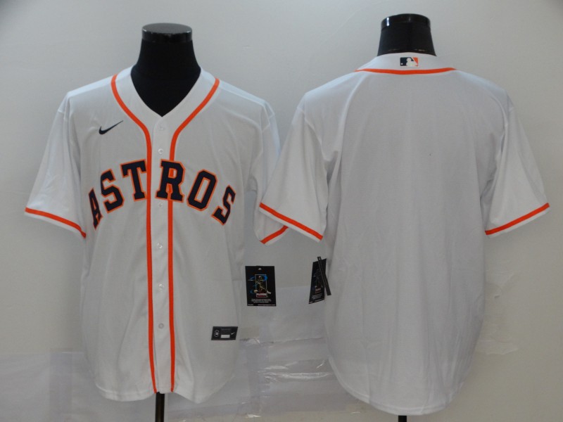 Men's Houston Astros White Home Blank Jersey